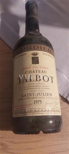 Bordeaux Saint-Julien Grand Cru Château Talbot 1975