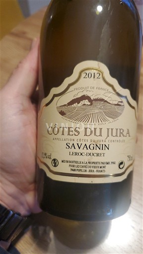 Vinuri Blanc sec Leroc-Ducret 2012 Franța Jura Côtes-du-Jura AOC