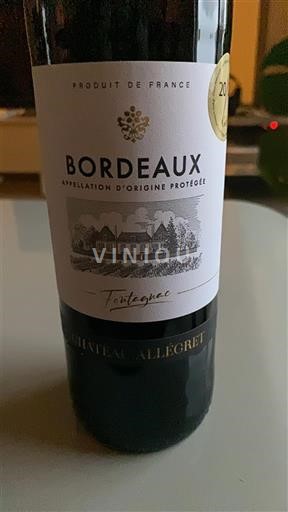 Bordo Château Allegret Fontagnac 2023
