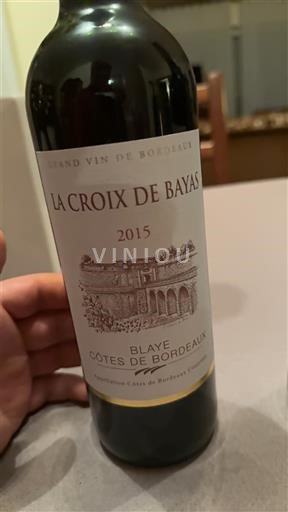 Weine Rouge sec La Croix de Bayas 2015 Frankreich Bordeaux Blaye-Côtes-de-Bordeaux AOC