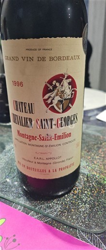 Bordeaux Montagne-Saint-Émilion Château Chevalier Saint-Georges 1996