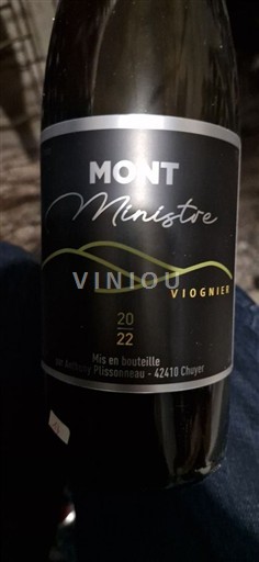 Vinuri Blanc sec Viognier Mont Ministre 2022 Franța Alpi și Țara Rodanezilor Dealurile Rodiene. IGP