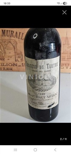 Бордо Марго Grand Cru Château Tertre 1939