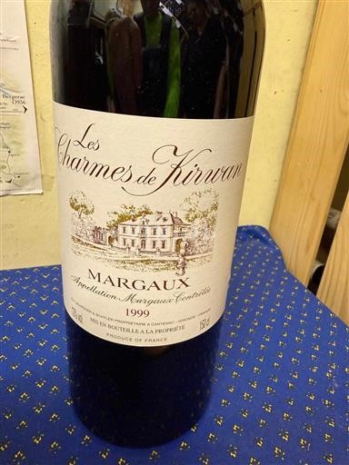 Vinuri Rouge sec Les Charmes de Kirwan Château Kirwan 1999 Franța Bordeaux Margaux AOC