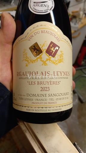 Vinuri Rouge sec Les Bruyères Domaine Sanguoard 2023 Franța Beaujolais Nespecificat AOC