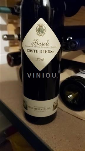 Rượu vang Rouge sec Coste di Rose Marchesi di Barolo 2019 Ý Piemonte Barolo DOCG