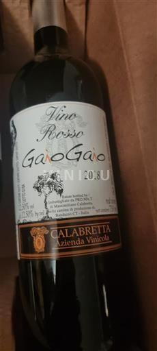 Vinuri Rouge sec Gaio Gaio Calabretta Azienda Vinicola 2018 Italia Sicilia Terre Siciliene IGT