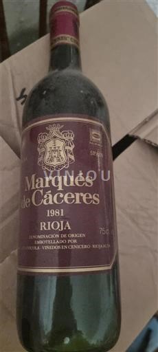 La Rioja Rioja Marqués de Cáceres 1981