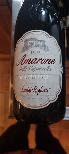 Vinuri Rouge sec Luigi Righetti 2011 Italia Venetia Amarone della Valpolicella DOCG
