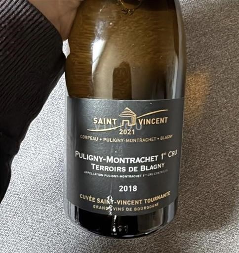 Vinuri Blanc sec Cuvée Saint-Vincent Tournante Terroirs de Blagny Saint Vincent 2018 Franța Burgundia Nespecificat AOC Premier Cru