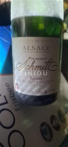 Vinuri Blanc sec Gewurztraminer Réserve Domaine Schmitt 2016 Franța Alsacia Vin de France