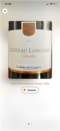Languedoc Cabardès Château Lorgueil 2019