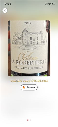Bordeaux Bordeaux Supérieur Château La Robeterie 2015