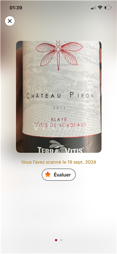 Bordeaux Blaye Côtes de Bordeaux Château Piron 2016