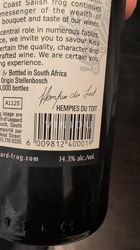 Coastal Region Stellenbosch Leopard's Leap Kiss of the Salish Sea Non-Vintage