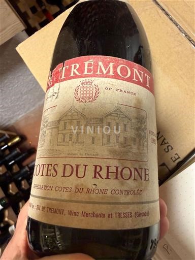 Rhônedalen Côtes du Rhône Trémont 1982