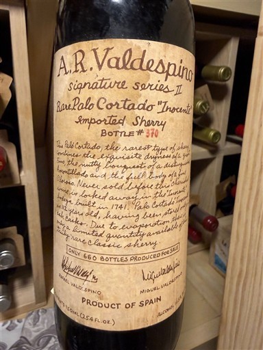 Andaluzia Nespecificat A.R. Valdespino Rare Palo Cortado 'Inocente' Nemilésimat