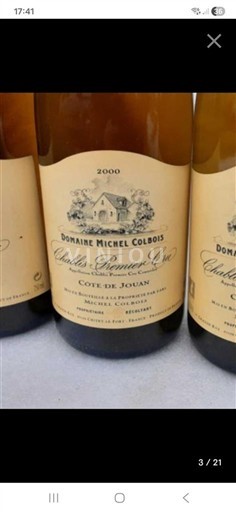 Burgundija Chablis Premier Cru Domaine Michel Colbois Côte de Jouan 2000