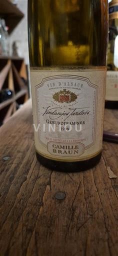 Алзас Аласас Vendanges Tardives Camille Braun Vendanges Tardives 1998