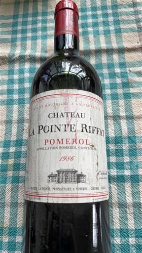 Bordo Pomerol Château La Pointe Riffaut 1986