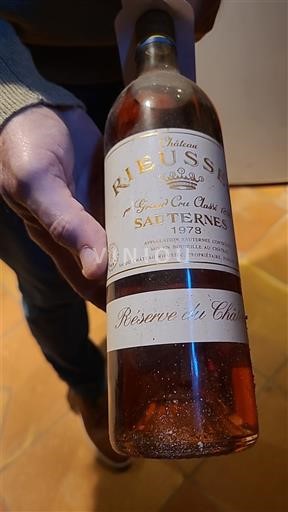 Bordeaux Sauternes Grand Cru Château Rieussec Réserve du Château 1978