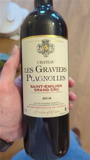 Bordeaux Saint-Émilion Grand Cru Grand Cru Château Les Graviers Plagnolles 2016