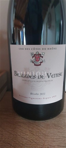 Vale do Ródano Beaumes de Venise Cru des côtes du rhone 2023