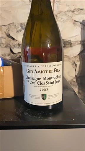 Burgundija Chassagne-montrachet Premier Cru Guy Amiot et Fils 1er Cru Clos Saint Jean 2023