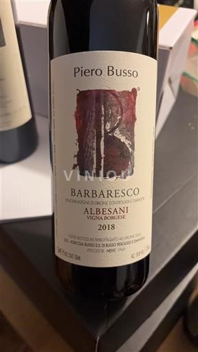 Piemonte Barbaresco Piero Busso Albesani Vigna Borgese 2018