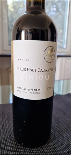 Bordoja Bordeaux Supérieur Château Fleur Haut Gaussens Bordeaux Supérieur 2020