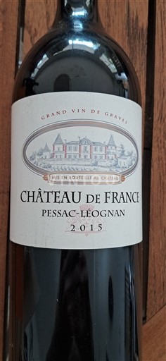 Bordeaux Pessac-Léognan Château France 2015