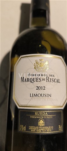 Kastilja dhe Leoni Rueda Herederos del Marqués de Riscal Limousin 2012