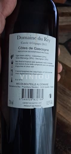 Sørvest Côtes de Gascogne Domaine Rey 4 Cépages 2017