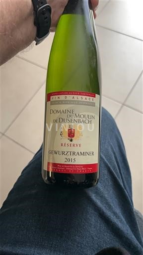 Vini Blanc sec Réserve Domaine Moulin de Dusenbach 2015 Francia Alsazia Non specificato AOC