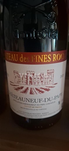 Rhônedalen Châteauneuf-du-Pape Château Fines Roches Icke årgångsbetecknad