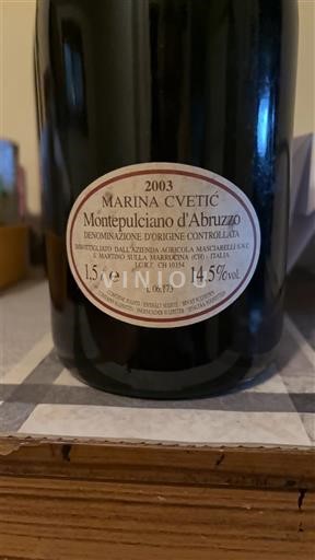 Abruci Montepulçanoja e Abrucos Masciarelli Marina Cvetic 2003