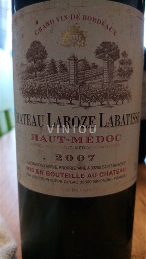 Bordo Haut-Médoc Château Laroze Labatisse 2007