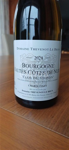 Bourgogne Hautes Côtes de nuits Domaine Thevenot-Le Brun Clos du Vignon 2024