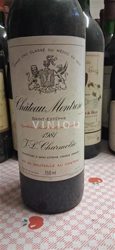 Bordeaux Saint-Estèphe Grand Cru Château Montrose 1981