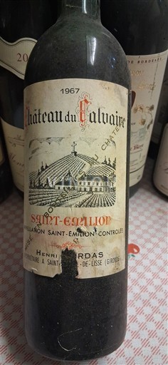 Bordeaux Saint-Émilion Château Calvaire 1967