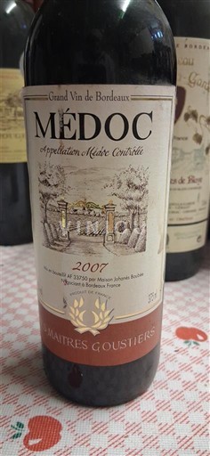 Bordeaux Médoc Les Maîtres Gousteurs 1990