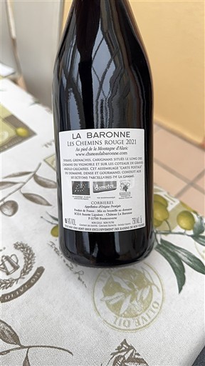 Languedoc Corbières La Baronne Les Chemins Rouge 2021