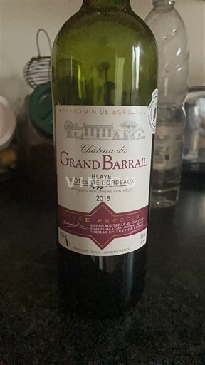 Bordoja Blaye-côtes-de-bordeaux Château Grand Barrail Tuileries 2018