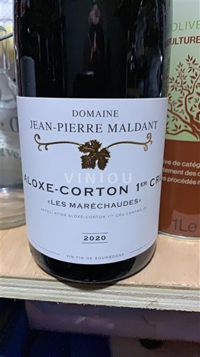 Burgundi Aloxe-Corton Premier Cru Domaine Jean-Pierre Maldant Les Maréchaudes 2020