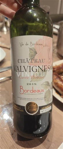 Bordoja Bordo Château Valvignes Thibaut 2018