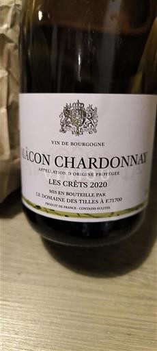 Borgogna Mâcon e Mâcon-Villages Domaine Tilles Les Crêts 2020