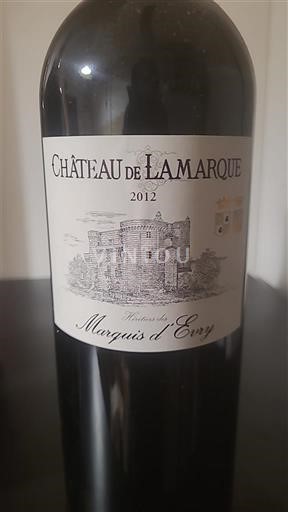 Bordoja Haut-Médoc Château Lamarque Marquis d'Evry 2012