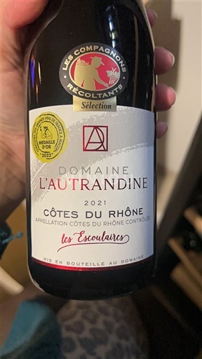 Lugina e Ronës Bregdeti i Rodanit Domaine L'Autrandine Les Escoulaires 2021