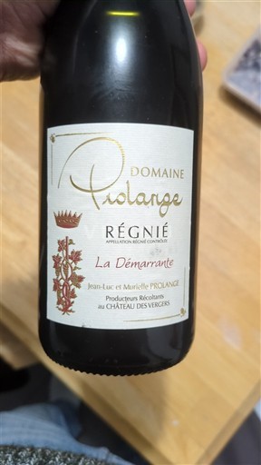 Beaujolais Régnié Domaine Prolange La Démarrante 2024