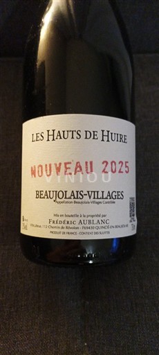 Божоље Божољ Вилаж Les Hauts de Huire Nouveau 2025